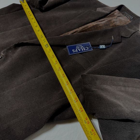 NEW Chaps Corduroy‎ Blazer Jacket Sport Coat Men's Size 42L Dark Brown - Picture 13 of 14